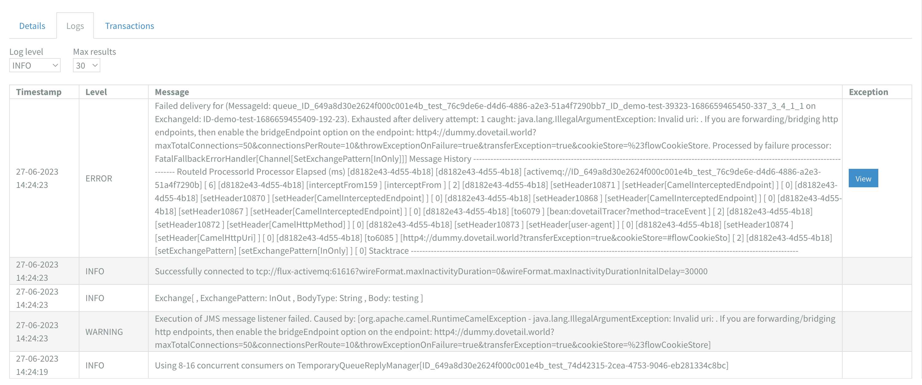 Flow logging