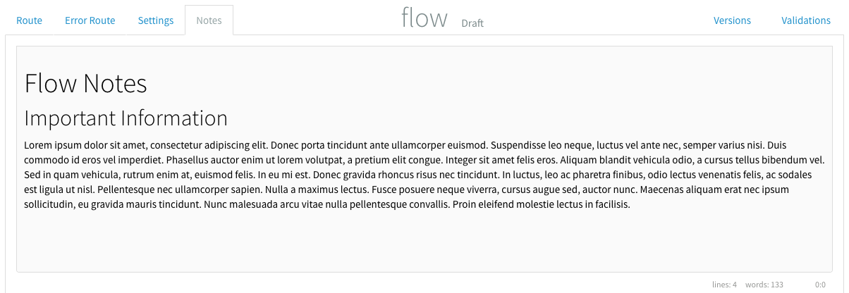 Flow notes preview