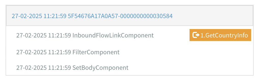 Flow tracing end flow