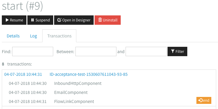 Flow tracing start flow